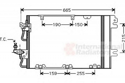 VAN WEZEL 37005384 -  Конденсатор, кондиционер